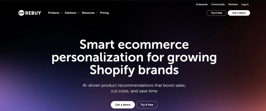 Rebuy Ecommerce Personalization Platform for Shopify