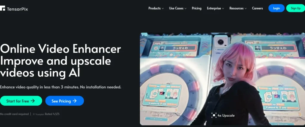 TensorPix AI Video Enhancer