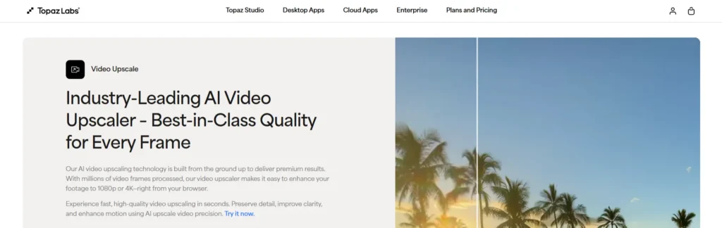 Topaz Labs AI Video Upscaler