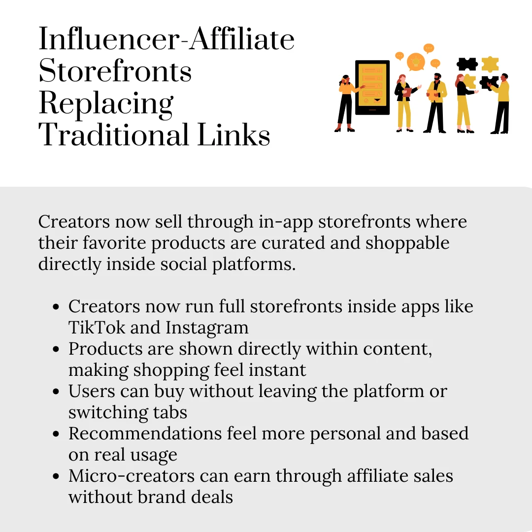03 Social Commerce Trends - Influencer-Affiliate Storefronts Replacing Traditional Links