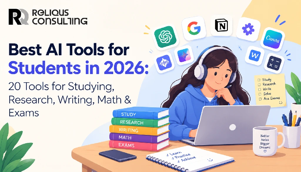Best AI Tools for Students in 2026: 20 Tools for Studying, Research, Writing, Math & Exams