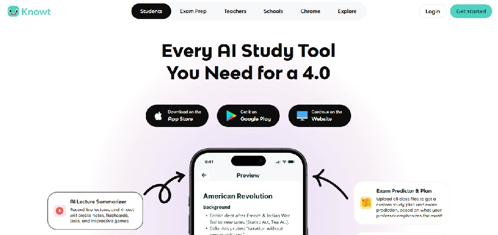 Knowt AI Tool Image